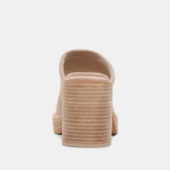 Castel Heels Taupe Suede