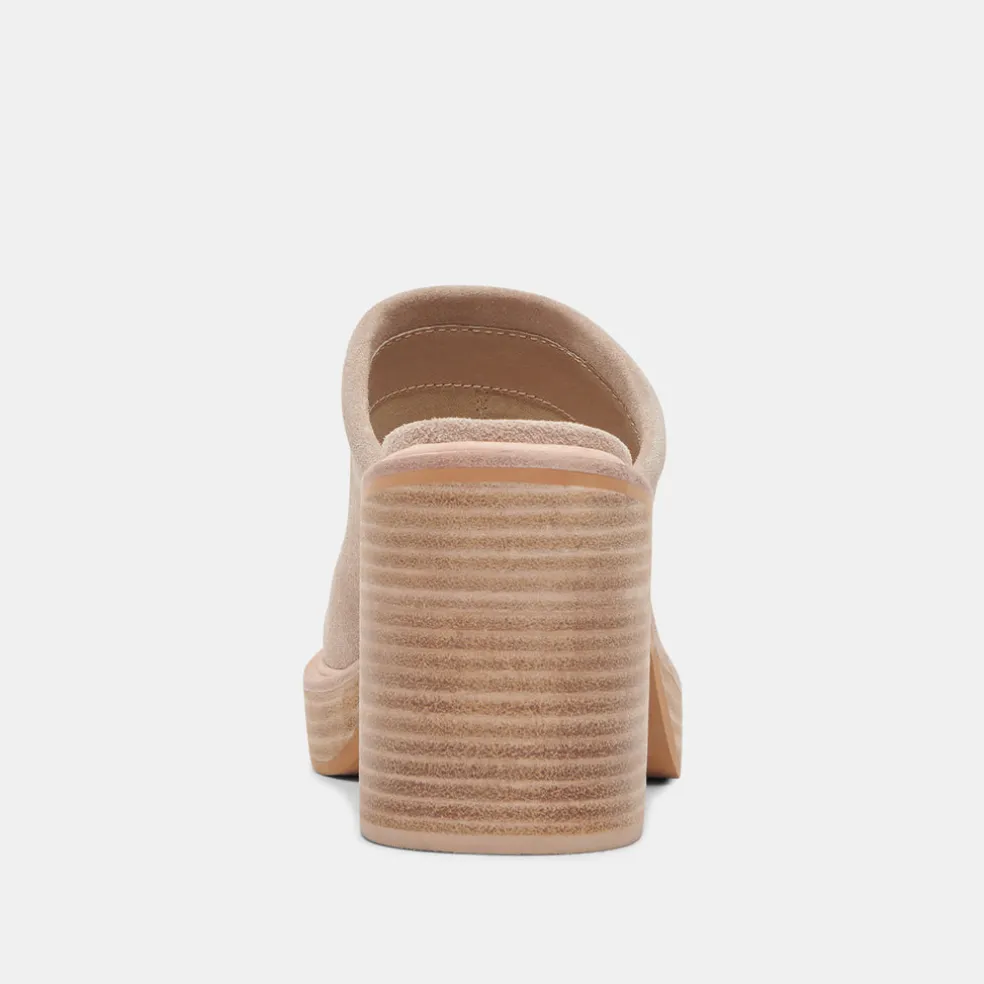 Castel Heels Taupe Suede