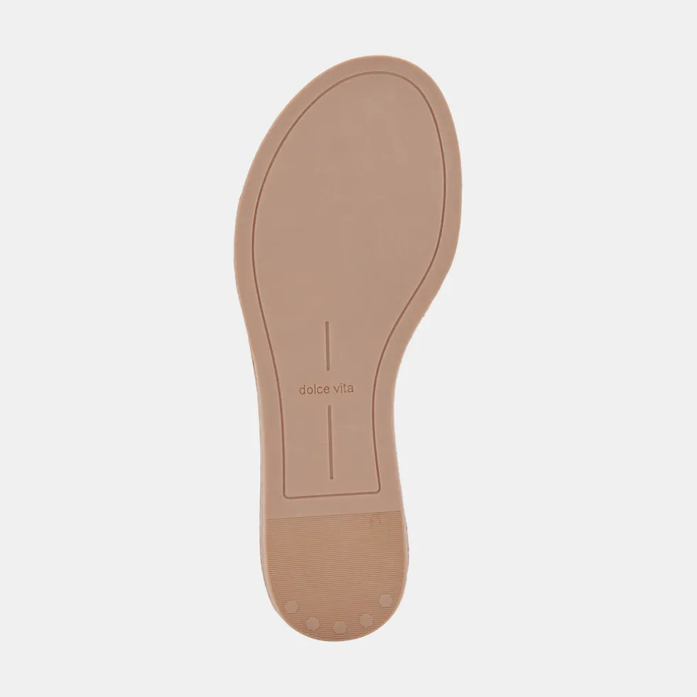 Dasa Sandals Eggshell Embossed Leather