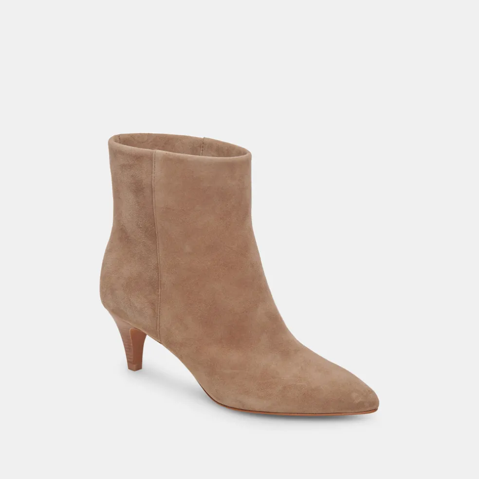 Dee Booties Truffle Suede