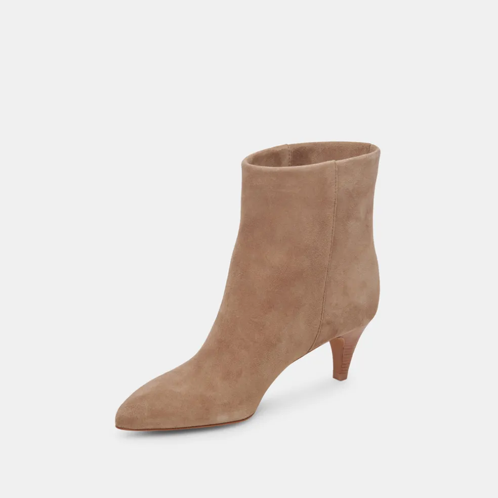 Dee Booties Truffle Suede