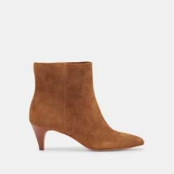 Dee Wide Booties Brown Suede