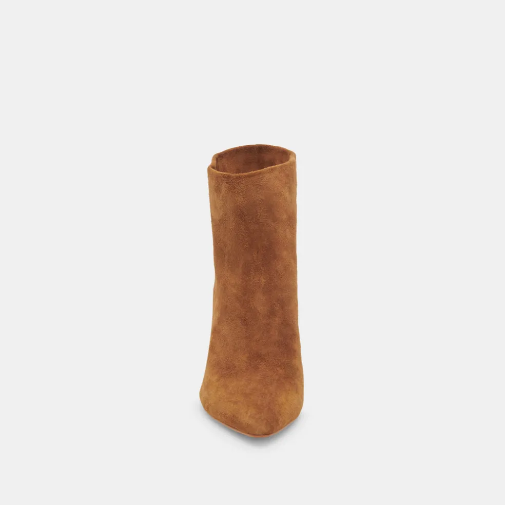 Dee Wide Booties Brown Suede