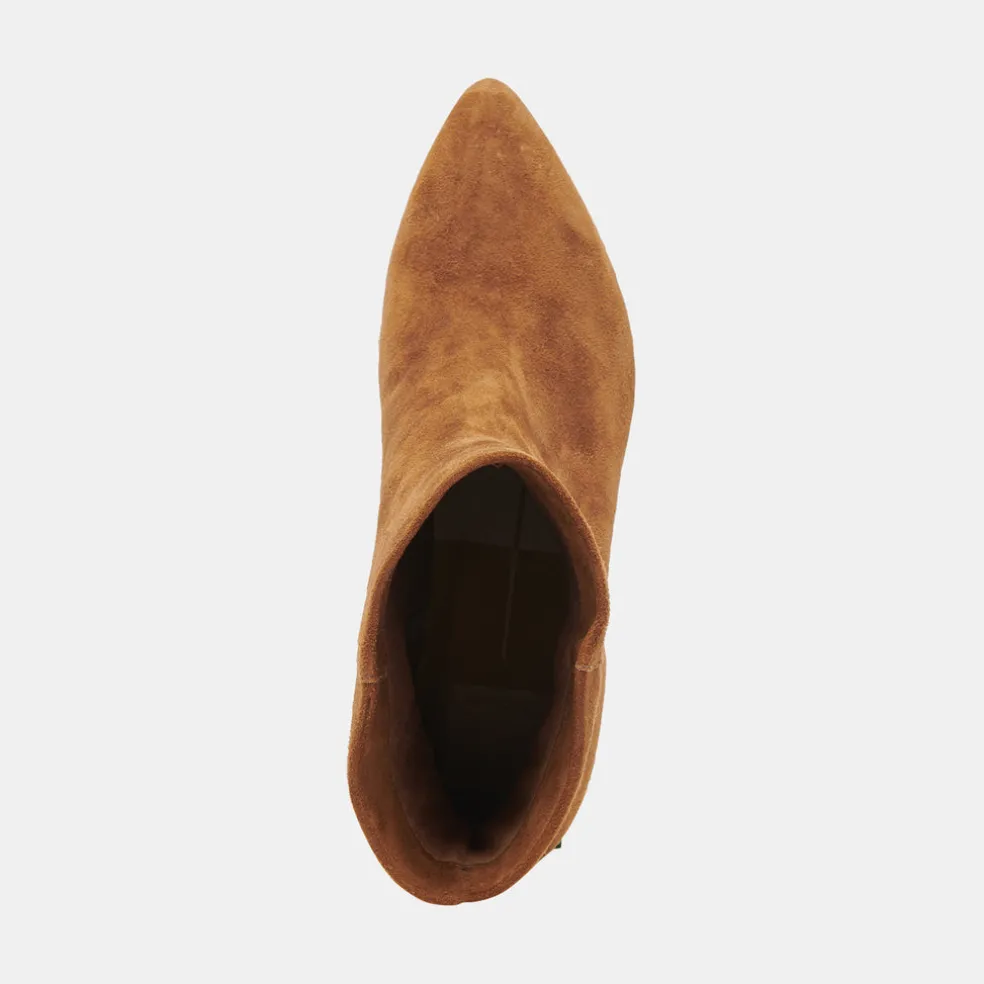 Dee Wide Booties Brown Suede