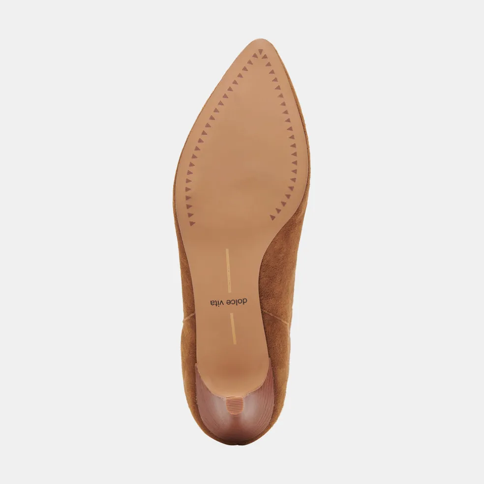 Dee Wide Booties Brown Suede