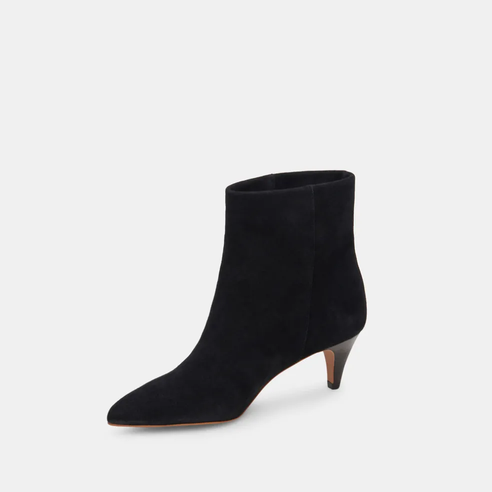 Dee Wide Booties Nero Suede