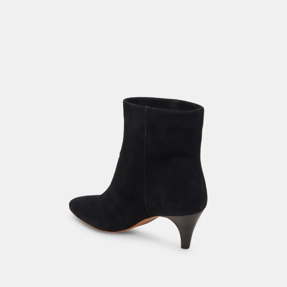 Dee Wide Booties Nero Suede