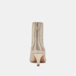 Dee Wide Booties Platinum Distressed Leather