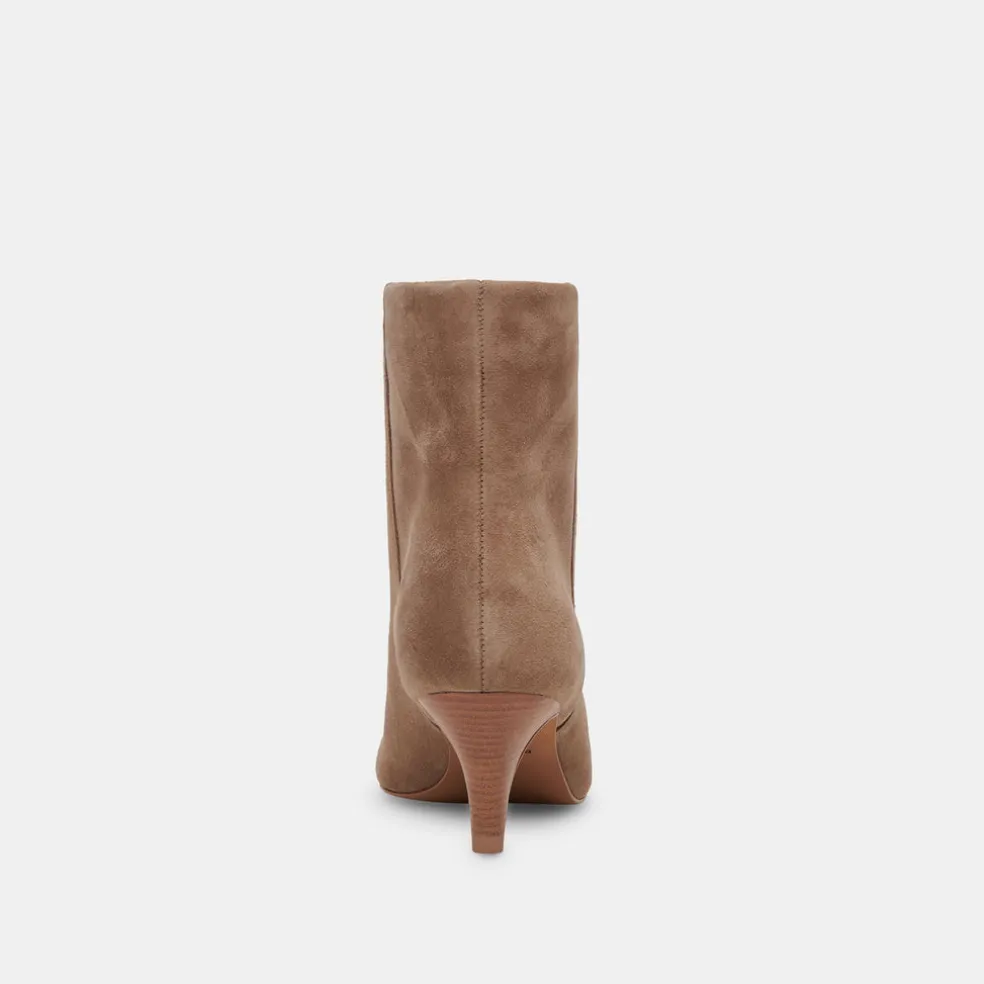Dee Wide Booties Truffle Suede