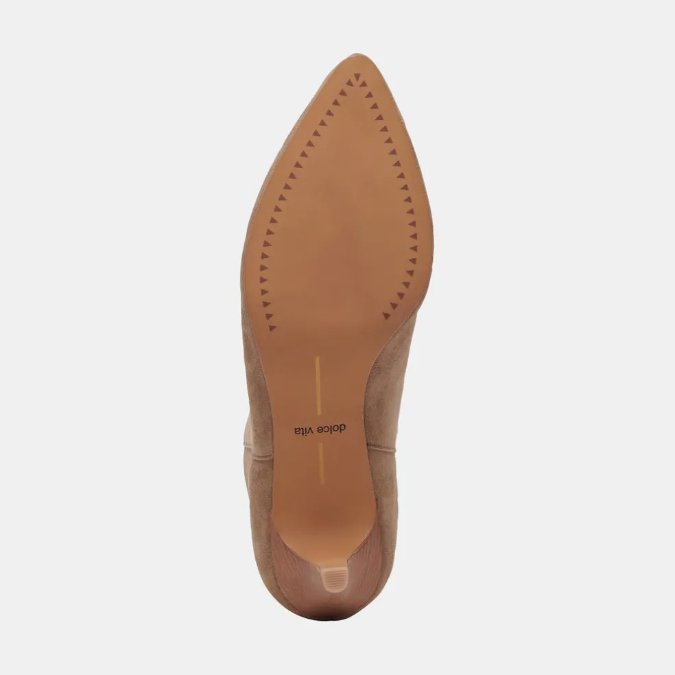 Dee Wide Booties Truffle Suede