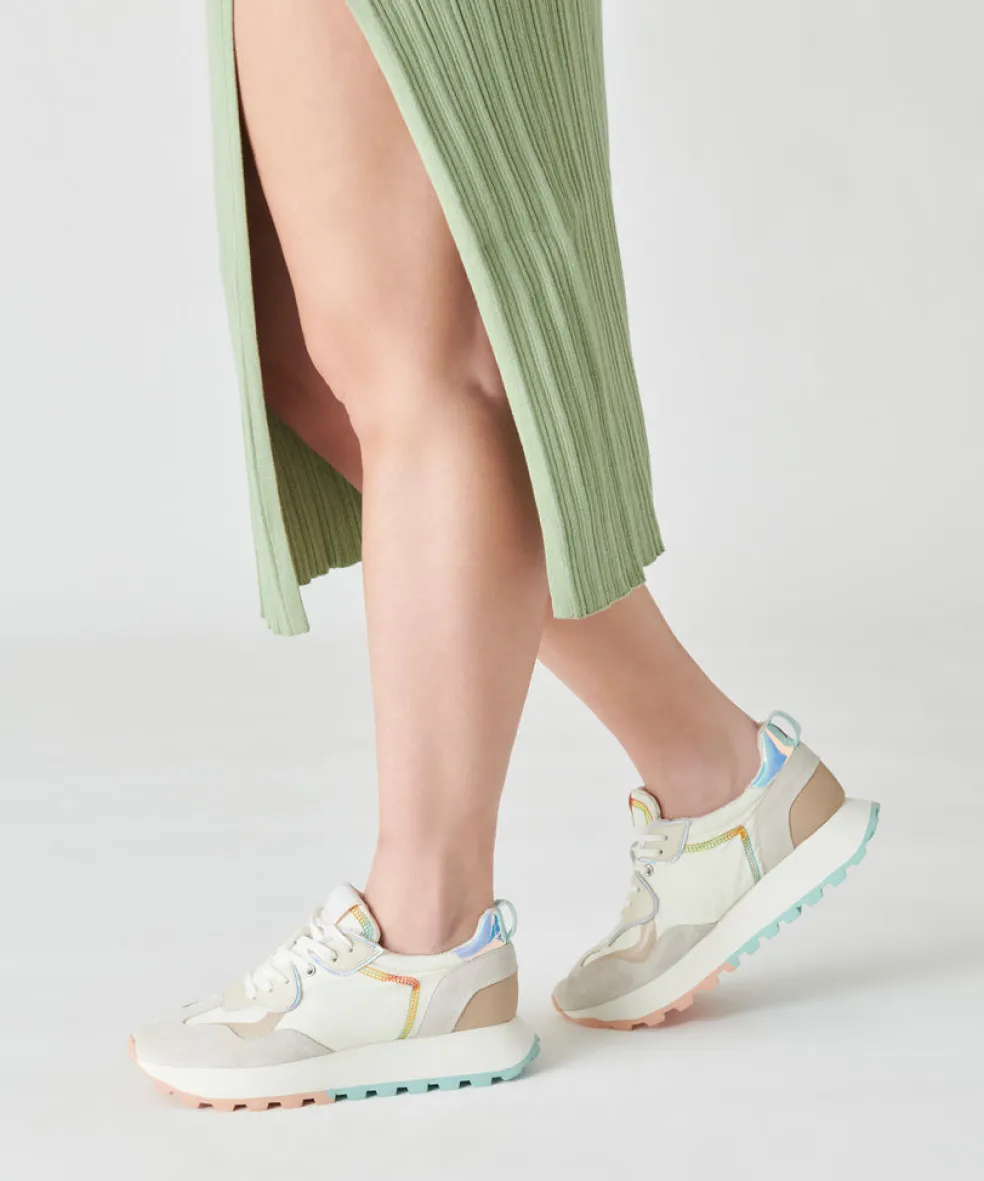 Dolce Vita X Greats Reubin Pride Sneakers White Multi Suede