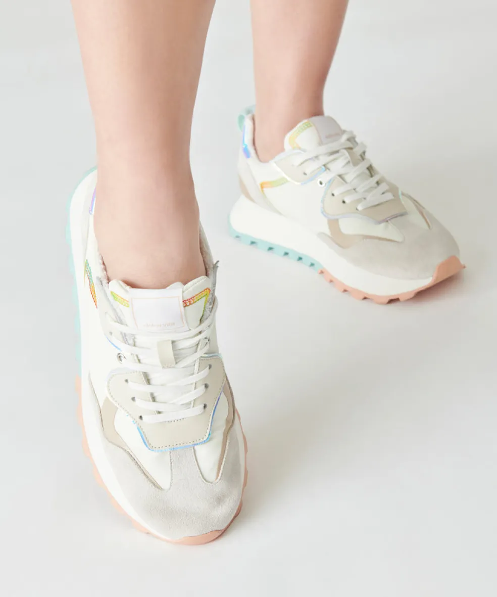 Dolce Vita X Greats Reubin Pride Sneakers White Multi Suede
