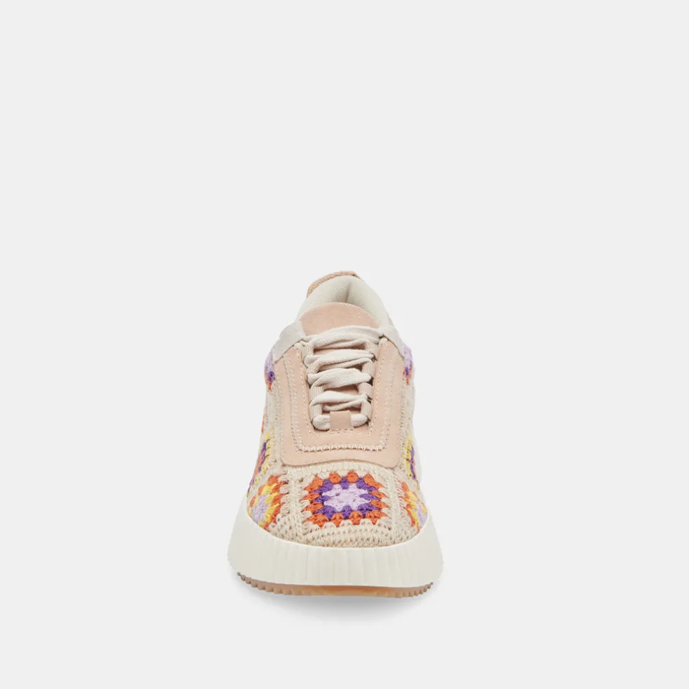 Dolen Crochet Sneakers Purple Floral Crochet