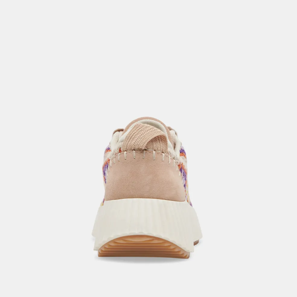 Dolen Crochet Sneakers Purple Floral Crochet