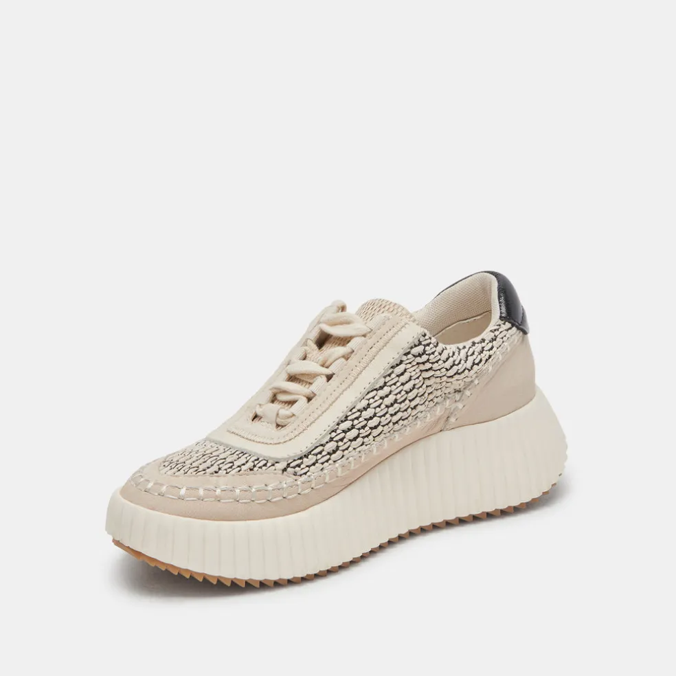 Dolen Sneakers Black Natural Raffia