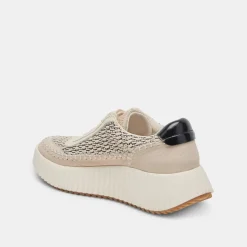 Dolen Sneakers Black Natural Raffia