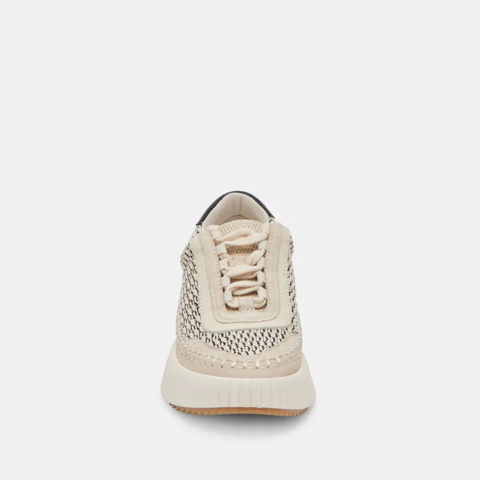 Dolen Sneakers Black Natural Raffia