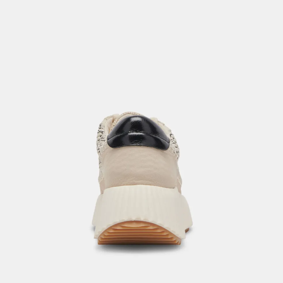 Dolen Sneakers Black Natural Raffia