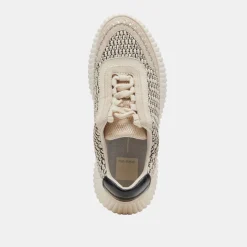Dolen Sneakers Black Natural Raffia