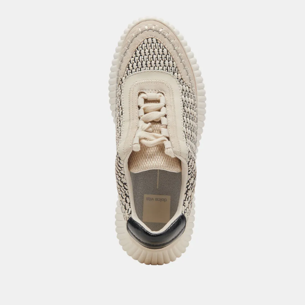 Dolen Sneakers Black Natural Raffia