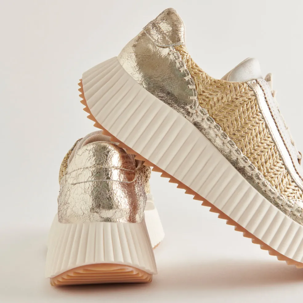 Dolen Sneakers Gold Knit