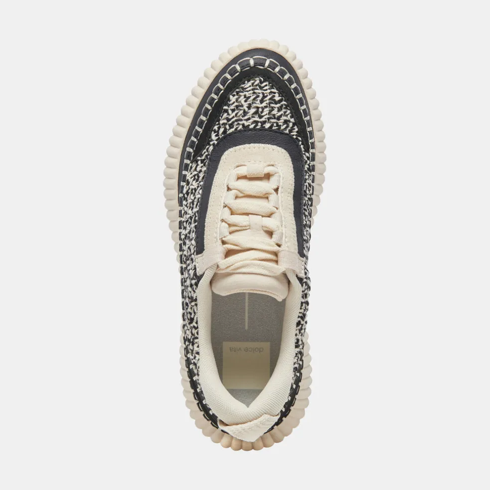 Dolen Sneakers White Black Woven