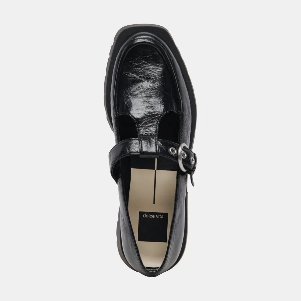 Ebbie Flats Midnight Patent Leather