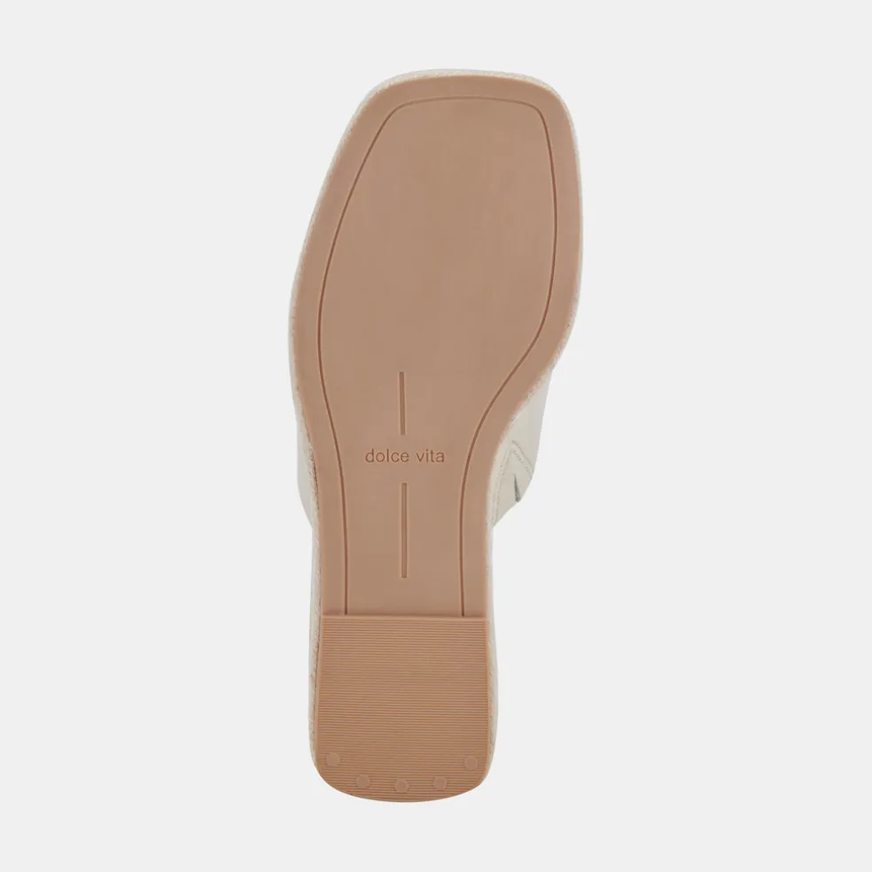 Elaria Wedges Ivory Leather