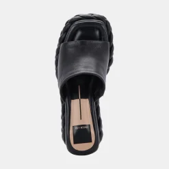 Elene Wedges Black Leather