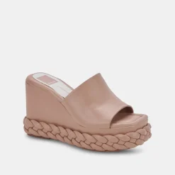 Elene Wedges Cafe Leather