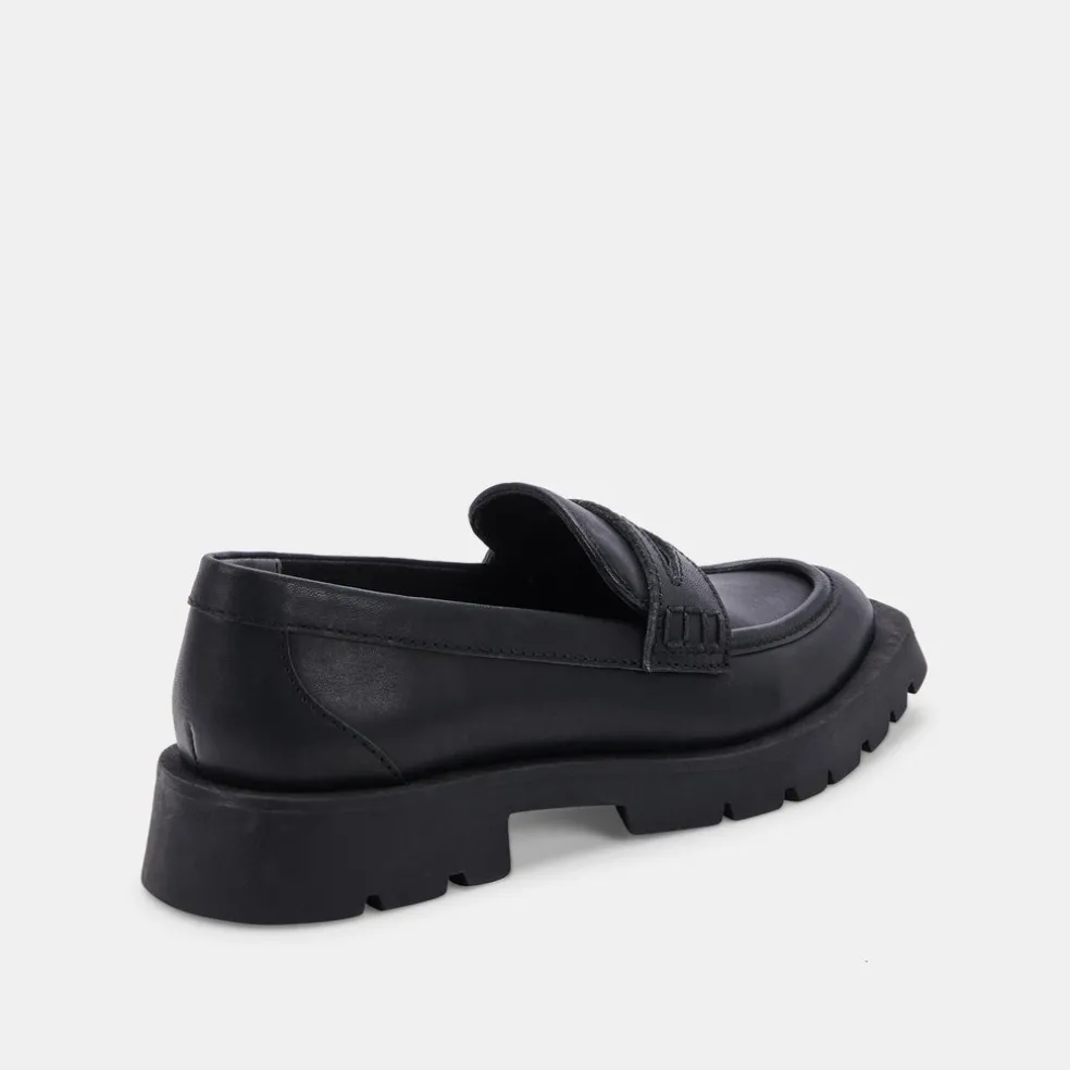 Elias Flats Black Leather