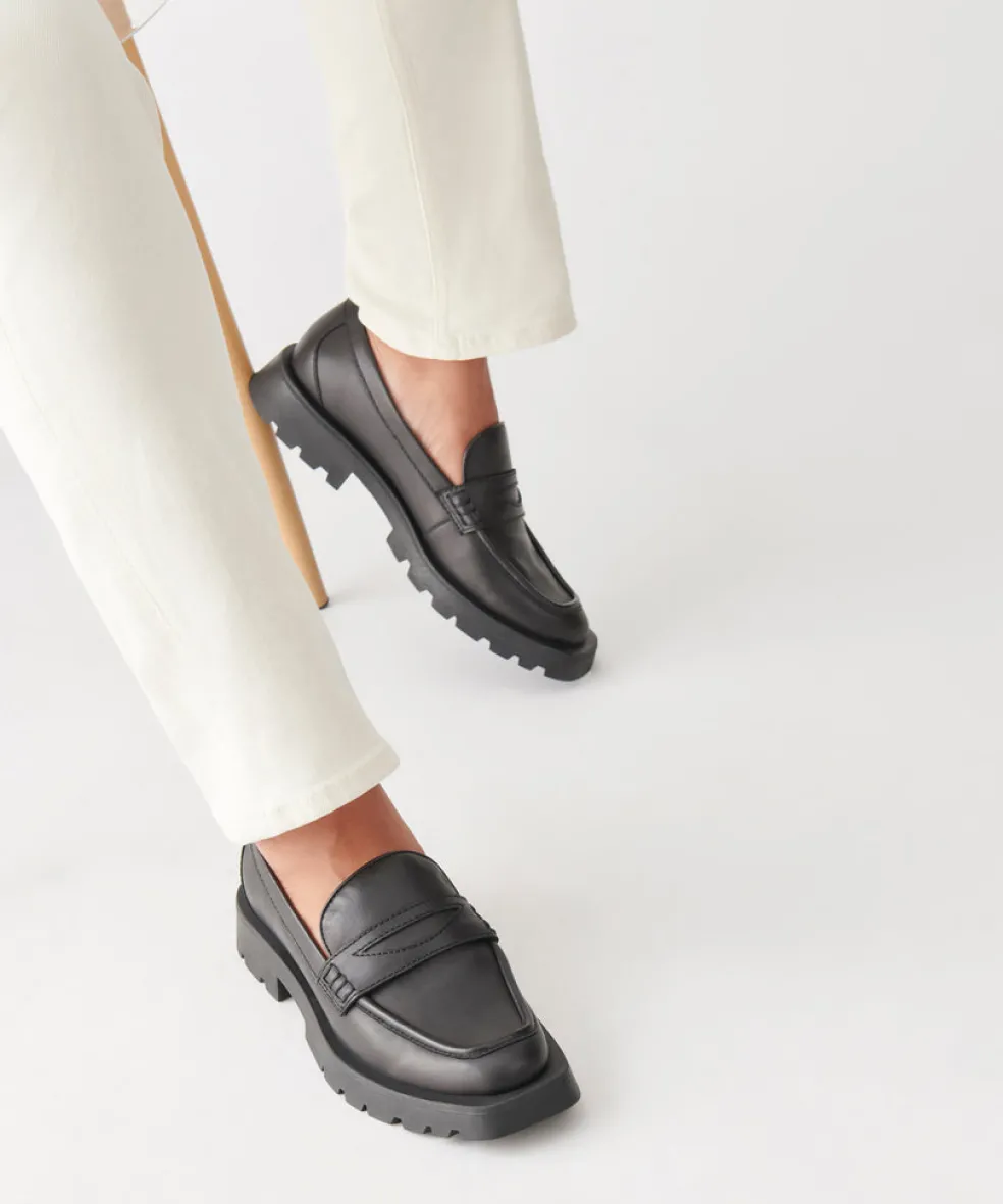 Elias Flats Black Leather