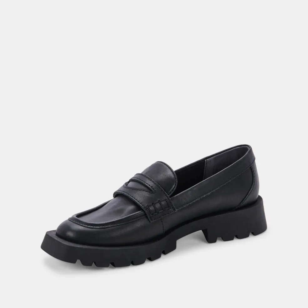 Elias Flats Black Leather