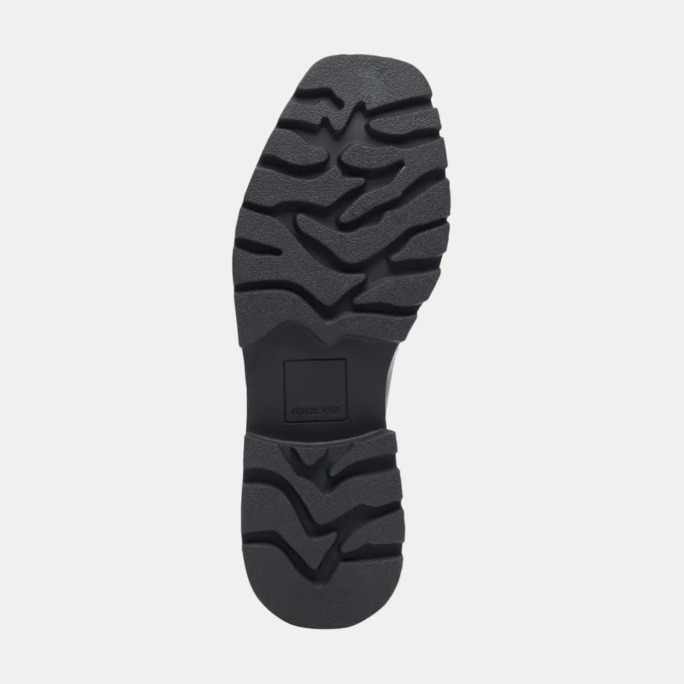 Elias Flats Black White Crinkle Patent