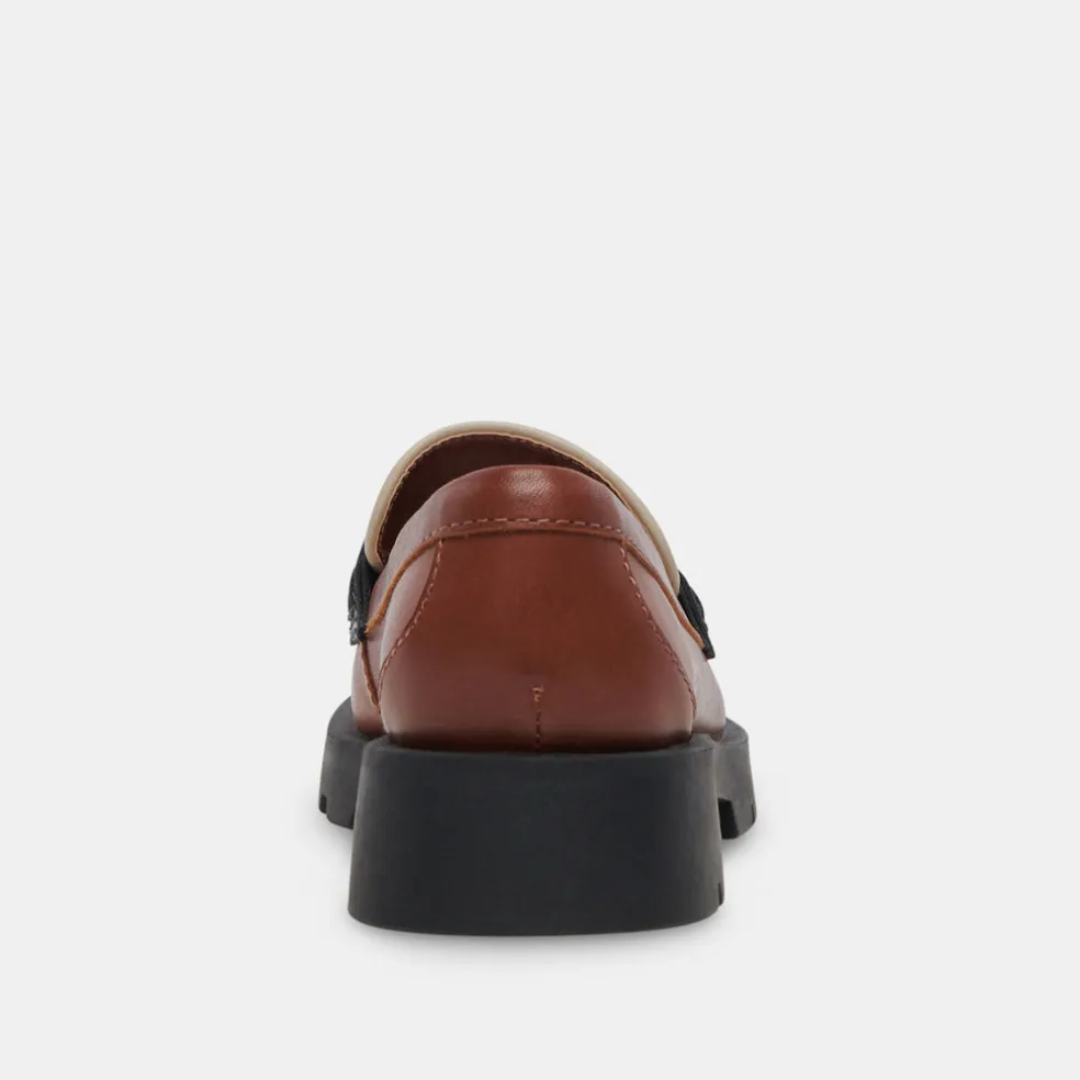 Elias Flats Brown Black Leather
