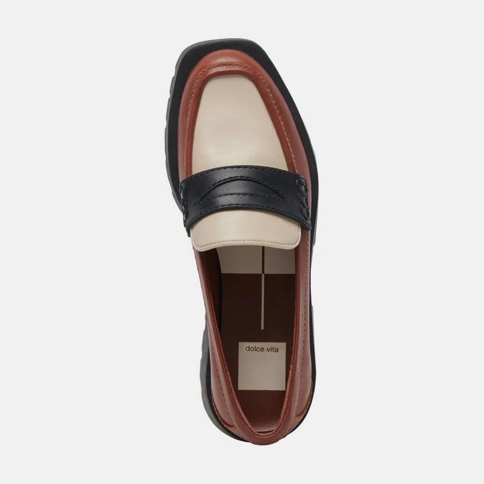 Elias Flats Brown Black Leather