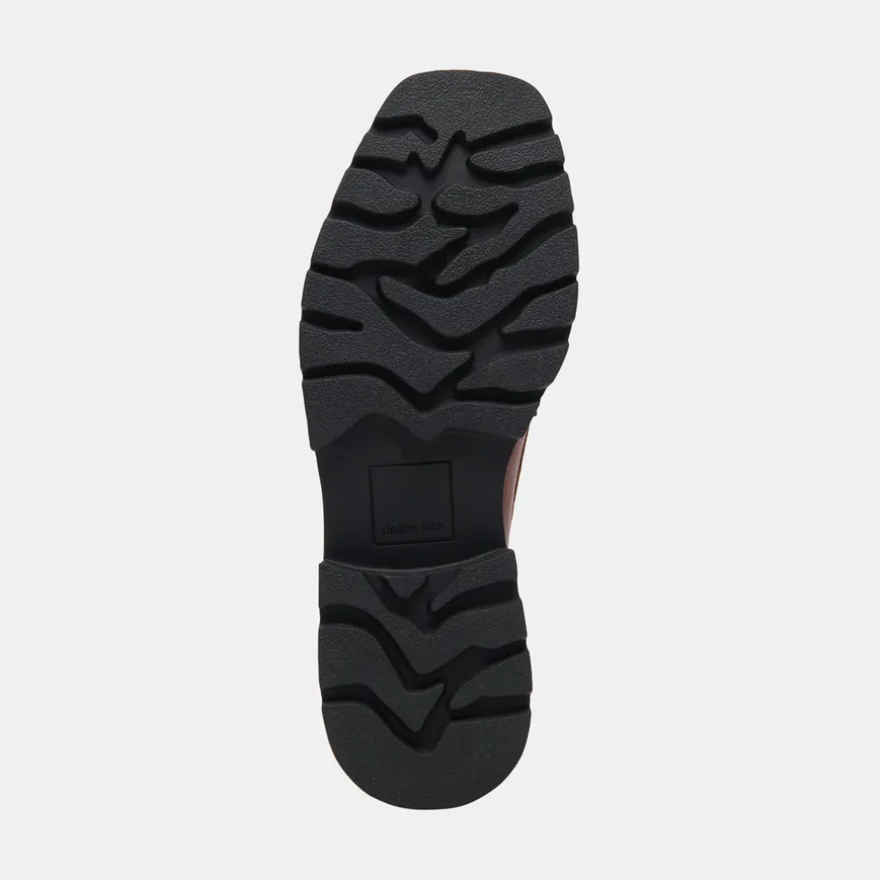 Elias Flats Brown Black Leather