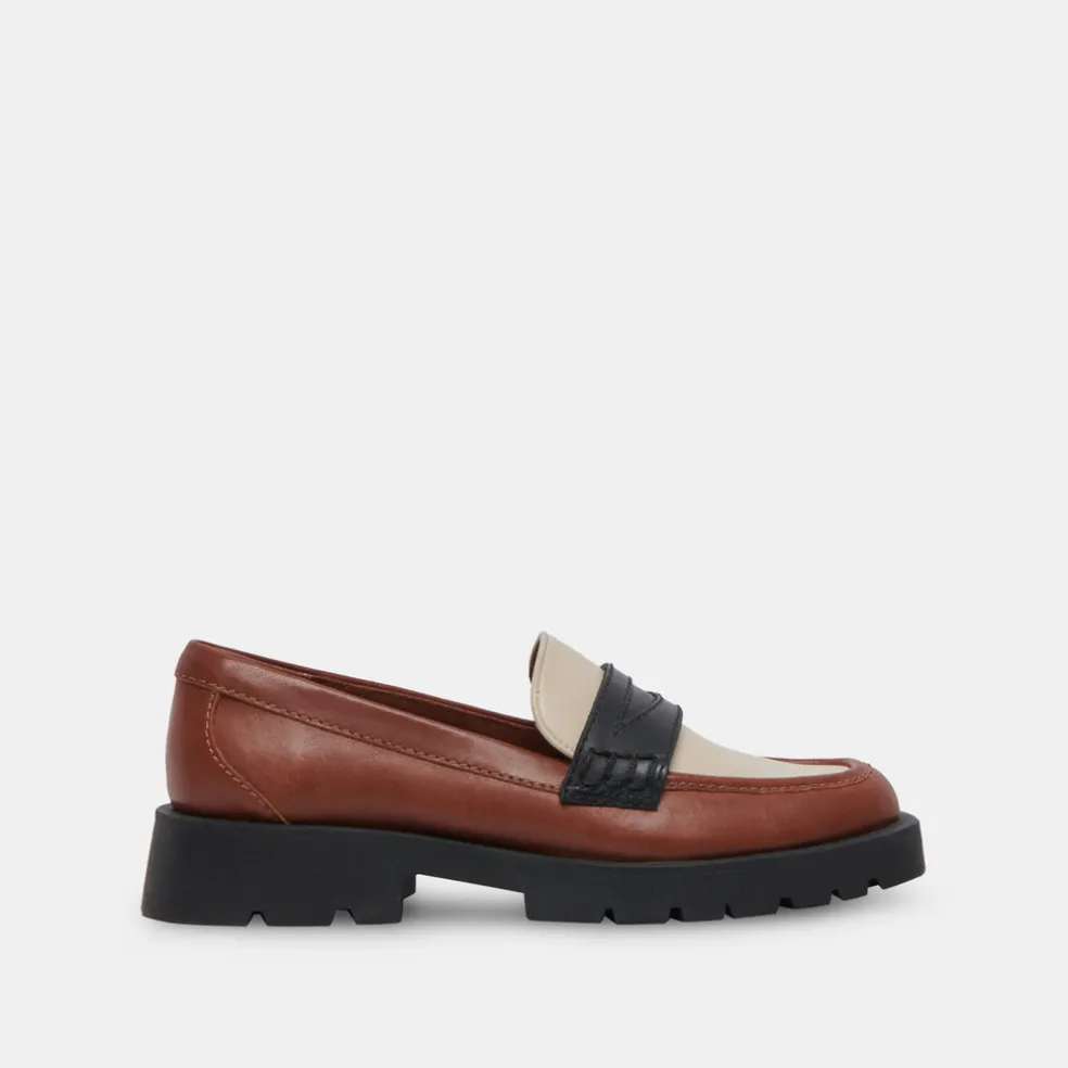 Elias Flats Brown Black Leather