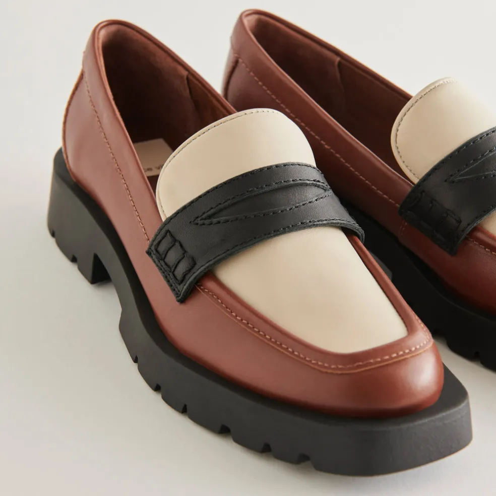 Elias Flats Brown Black Leather