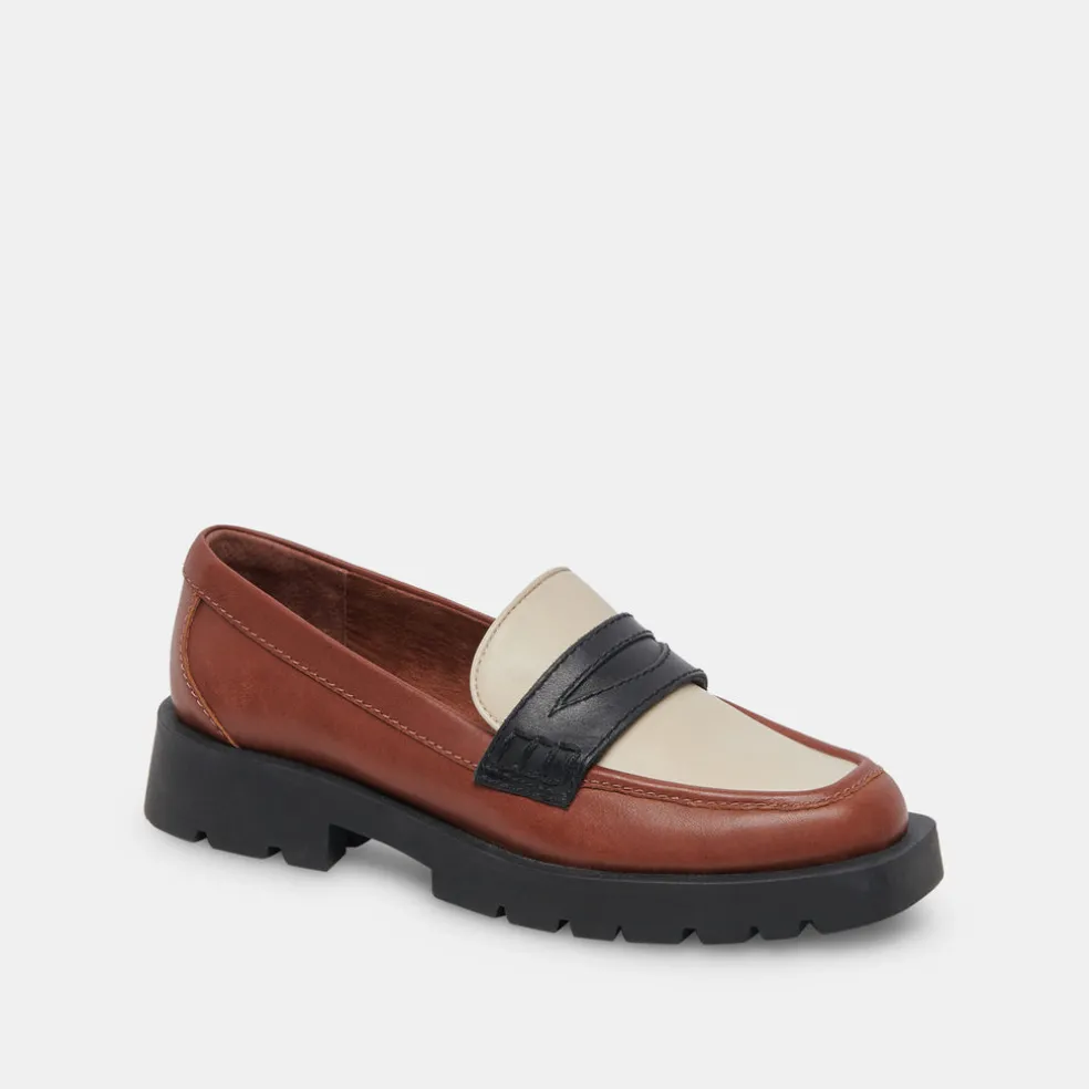Elias Flats Brown Black Leather