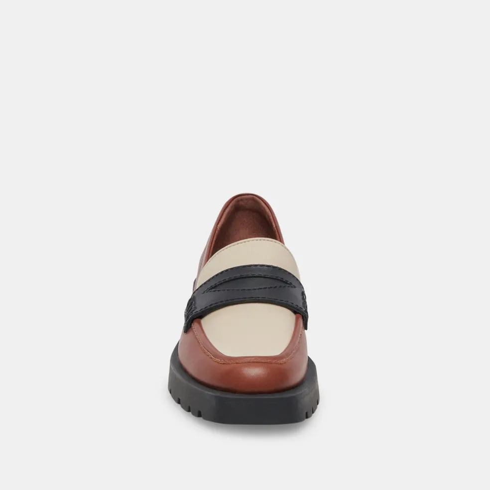 Elias Flats Brown Black Leather