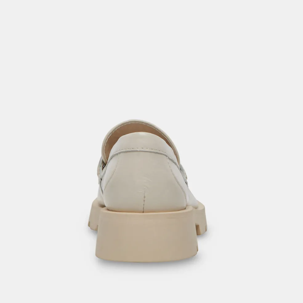 Elias Flats Off White Crinkle Patent