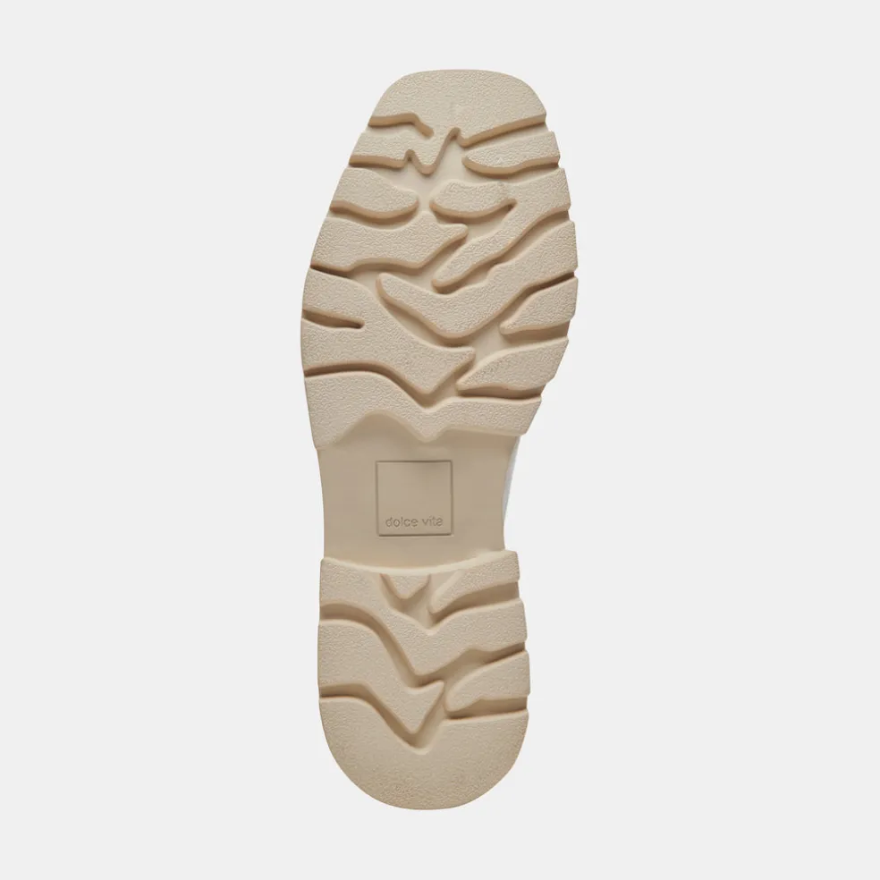 Elias Flats Off White Crinkle Patent