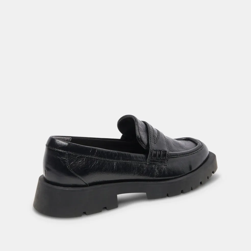Elias Flats Onyx Crinkle Patent