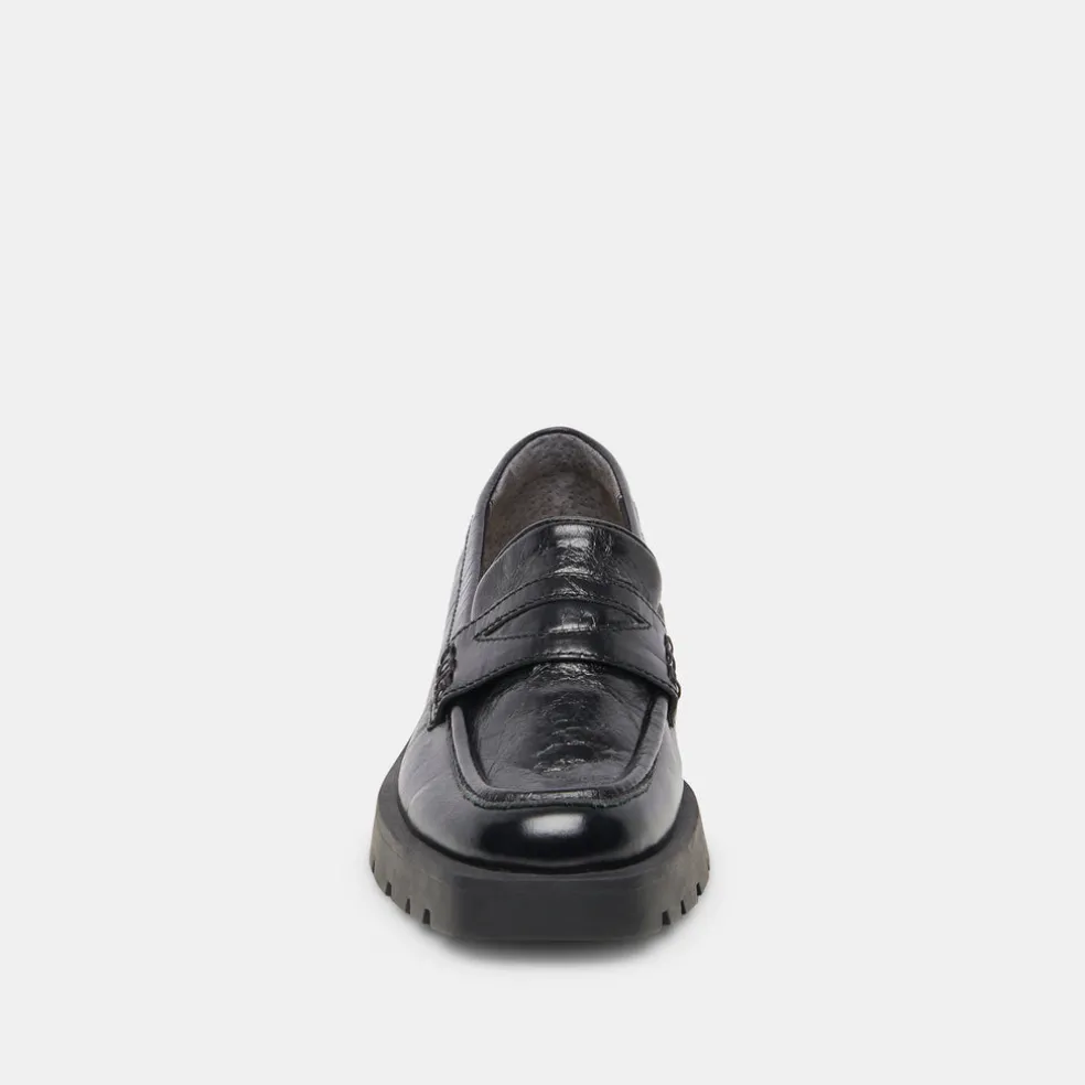 Elias Flats Onyx Crinkle Patent