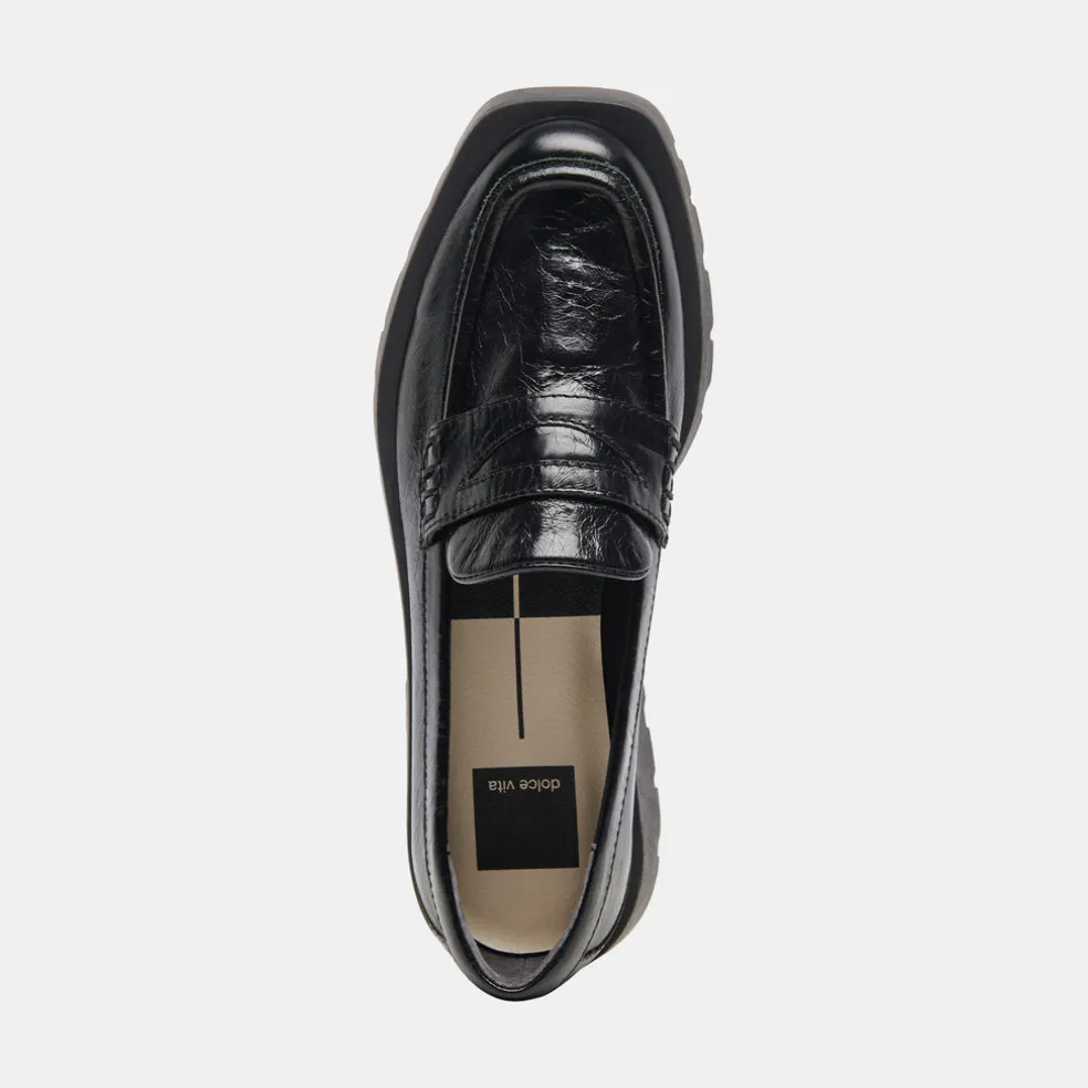 Elias Flats Onyx Crinkle Patent