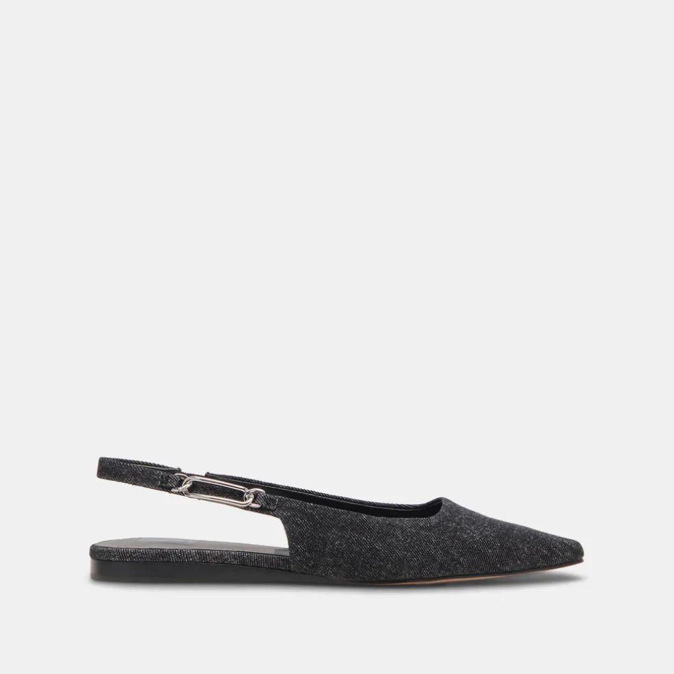 Elley Flats Carbon Denim