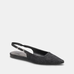 Elley Flats Carbon Denim