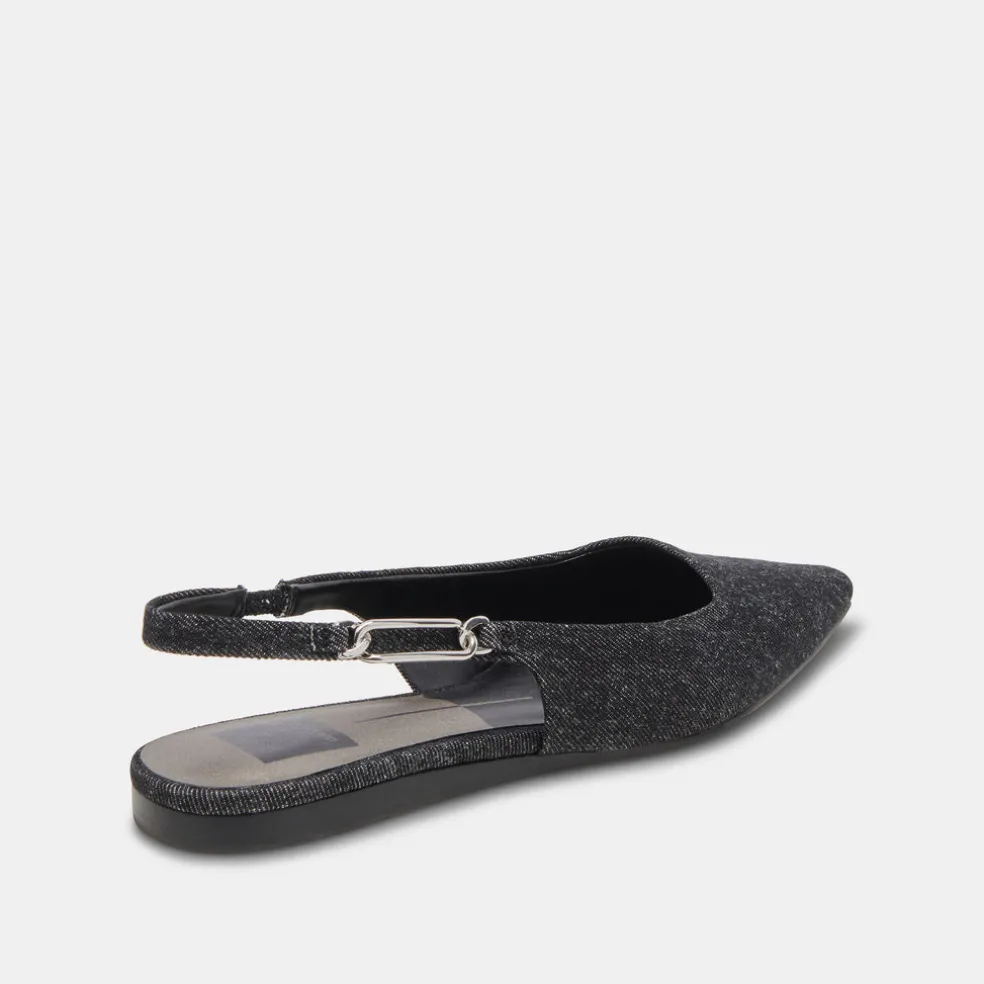 Elley Flats Carbon Denim
