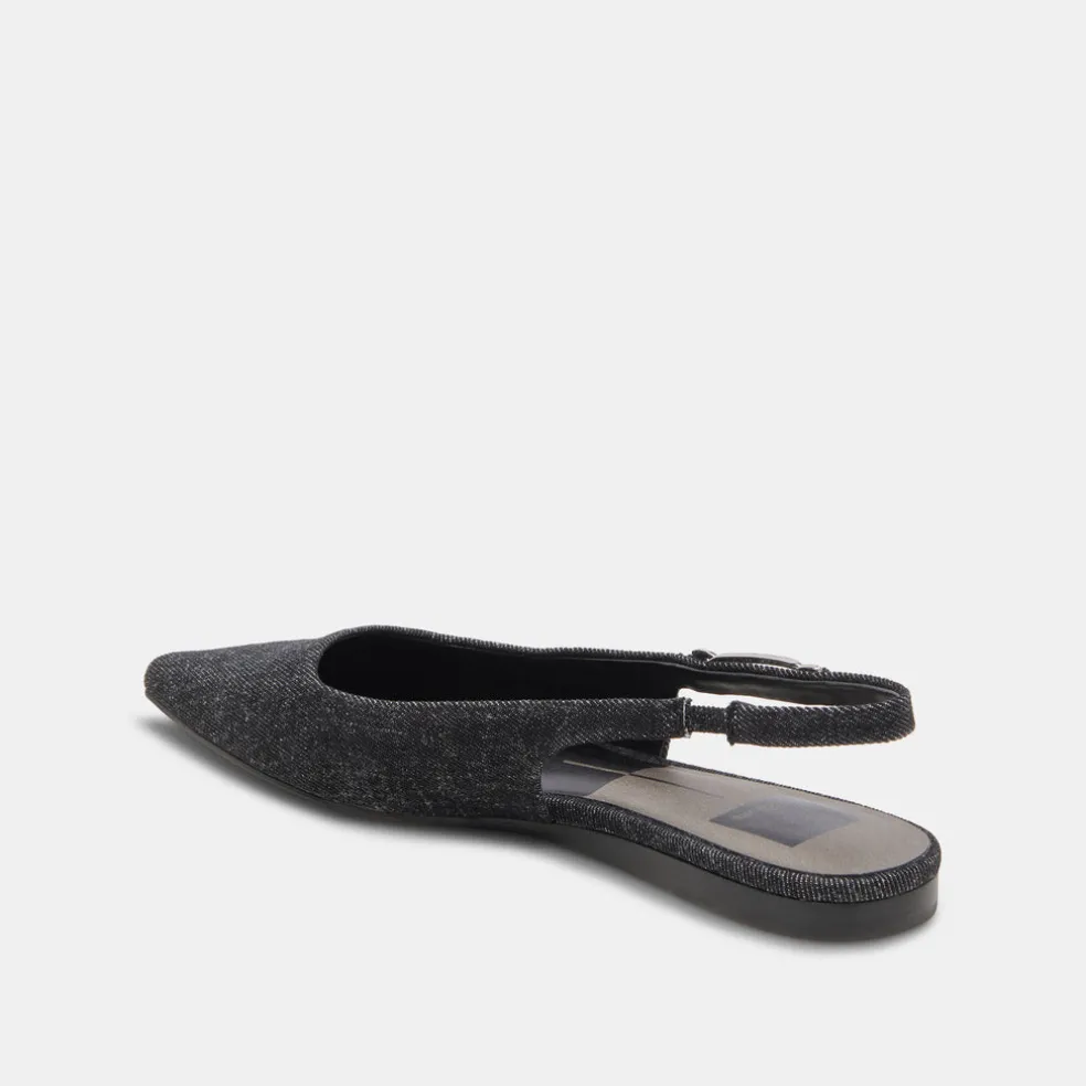Elley Flats Carbon Denim